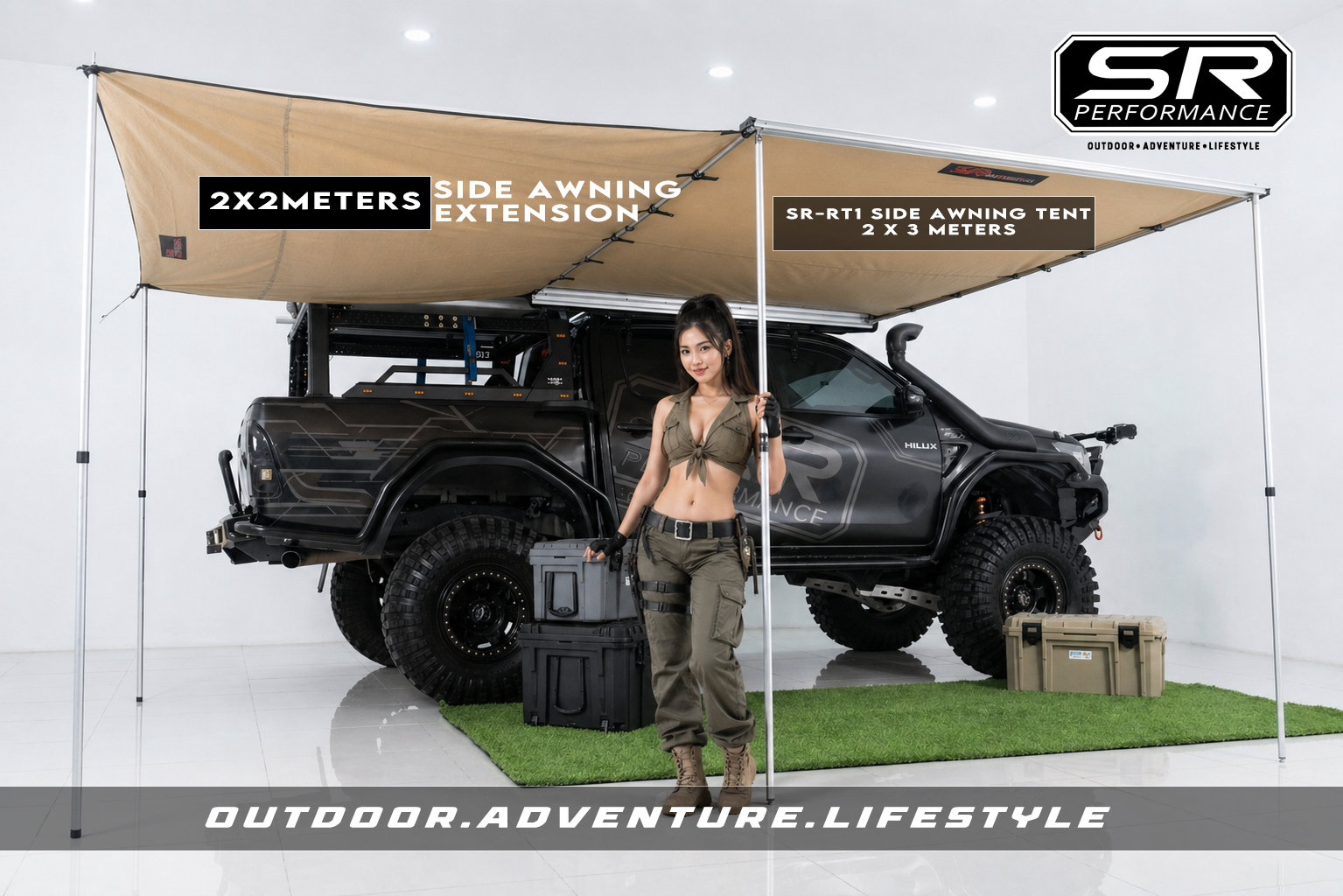 SR -RT1 EX (SIDE) SIDE AWNING EXTENSION 2 X 2 METERS